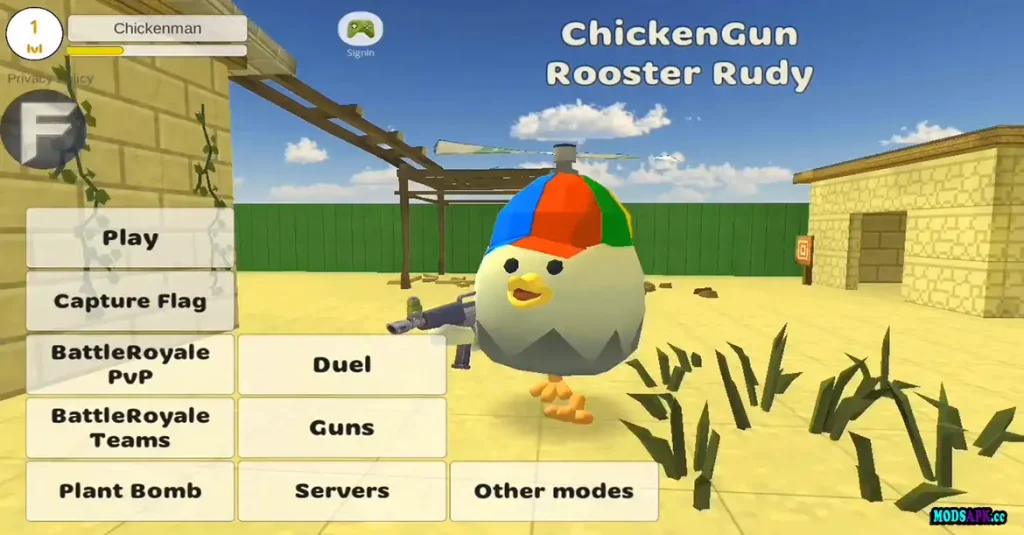 chicken gun mod menu